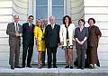 Bundespr&auml;sident Johannes Rau und den Kulturobleuten der Bundestagsfraktion 1999